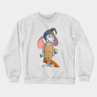 Bunny with Carrot Crewneck Sweatshirt